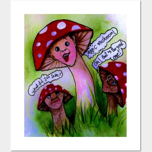 Mushroom family Posters and Art